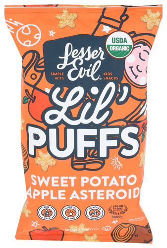 LesserEvil Lil Puffs Sweet Potato Apple