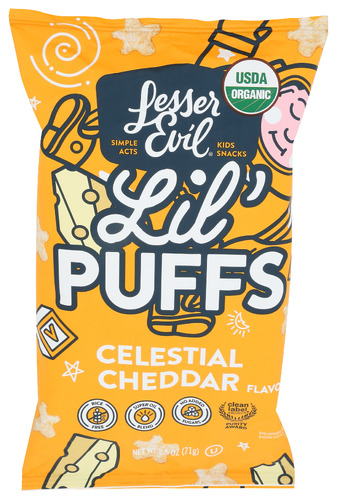 LesserEvil Lil Puffs White Cheddar