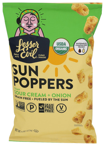 LesserEvil Poppers Sun Sr Cream Onion