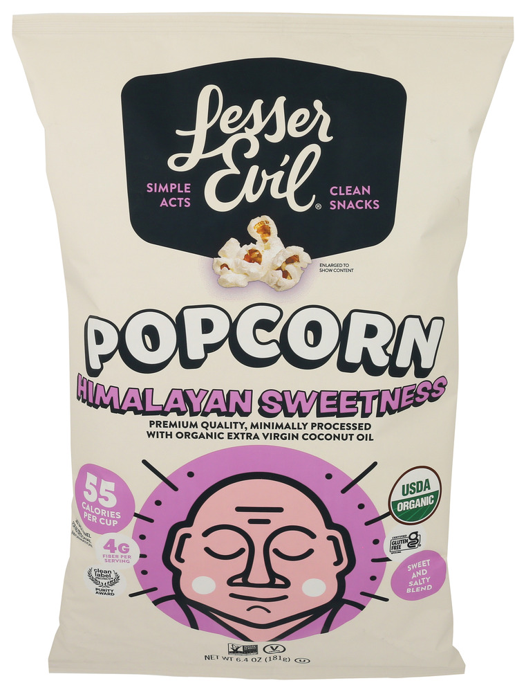 LesserEvil Popcorn Hyml Sweet Organic