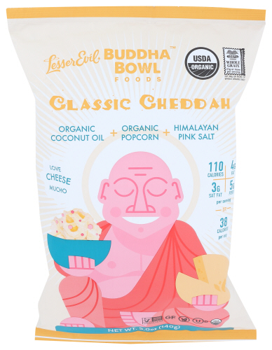 LesserEvil Popcorn Clssc Chddr Organic
