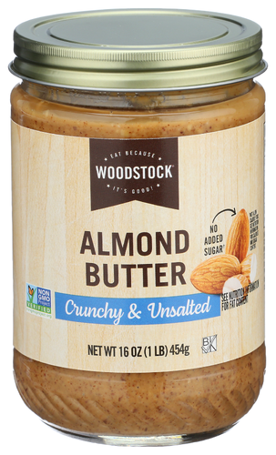 Woodstock Foods Almond Butter Unslt Crnch