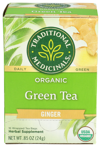 Traditional Medicinals Tea Green Ginger Organic Ftc