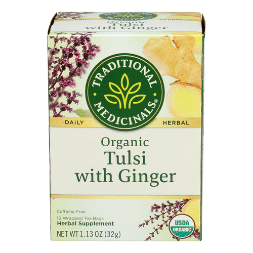 Traditional Medicinals Tea Tulsi Ginger Organic