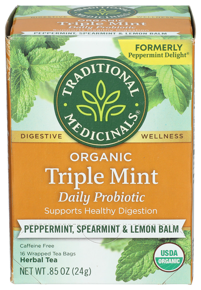 Traditional Medicinals Tea Peppmint Dlite Prbitc