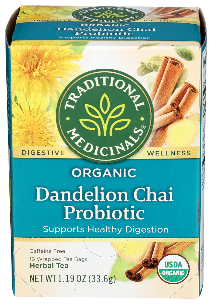Traditional Medicinals Tea Chai Dandelion Prbtic