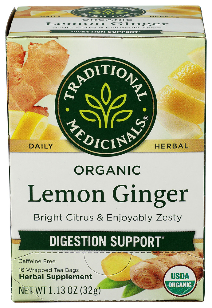 Traditional Medicinals Tea Lemon Ginger Organic