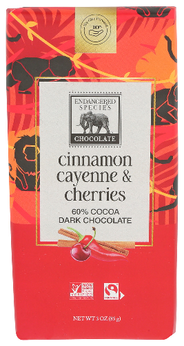 Endangered Species Chocolate Chocolate Bar Dark W Cnnmn Caye