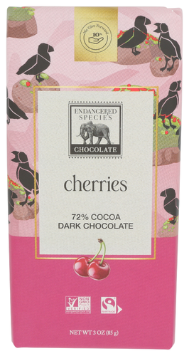 Endangered Species Chocolate Chocolate Bar Dark Cherries
