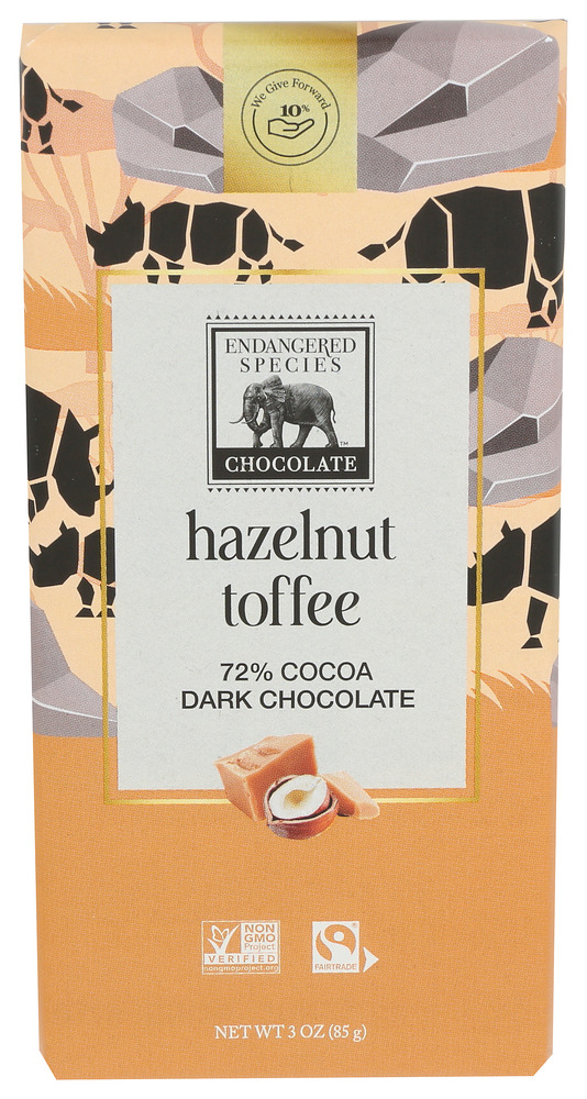 Endangered Species Chocolate Chocolate Bar Black Rhino Dark Hzlnut