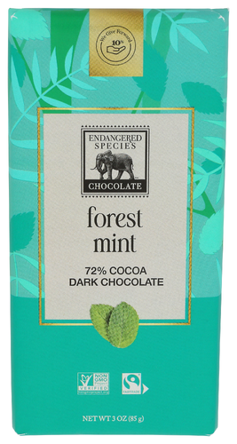 Endangered Species Chocolate Chocolate Bar Rain Forest Dark Mint