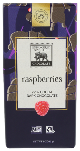 Endangered Species Chocolate Chocolate Bar Grizzly Dark Raspberry