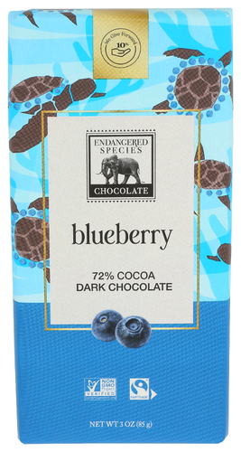 Endangered Species Chocolate Chocolate Bar Sea Turtle Dark Blueberry