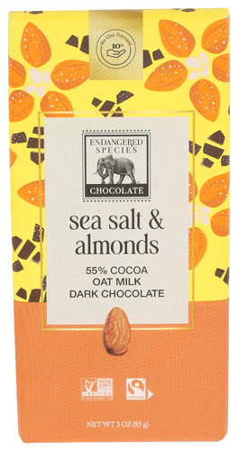 Endangered Species Chocolate Chocolate Bar Dark Sea Salt & Almds