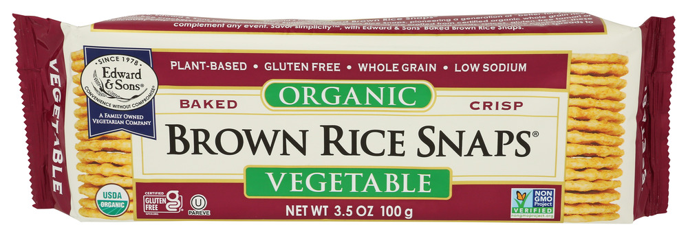 Edward & Sons Snaps Rice Vegtble Organic
