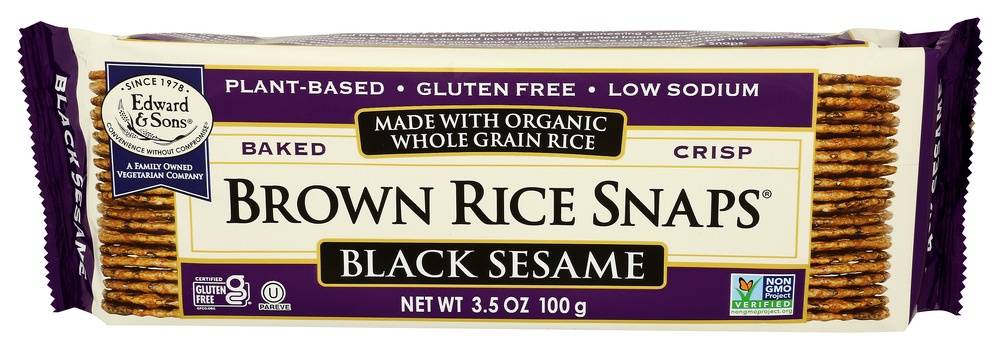 Edward & Sons Snaps Black Sesame W Brown Rice
