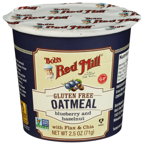Bob's Red Mill Oatmeal Cup Hazlenut Blbr, 2.5 oz