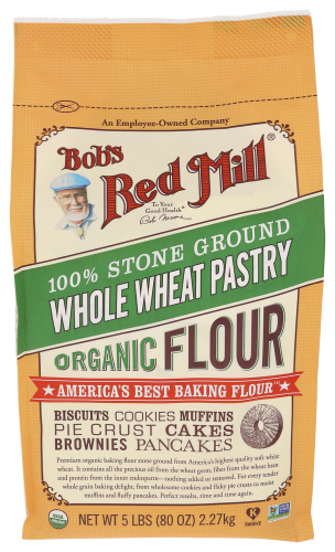 Bob's Red Mill Flour Whole Wheat Pastry Organic, 5 lb