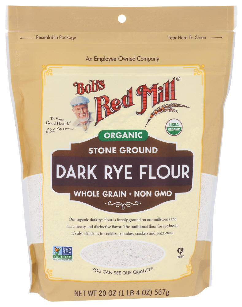 Bob's Red Mill Flour Rye Dark Organic, 20 oz