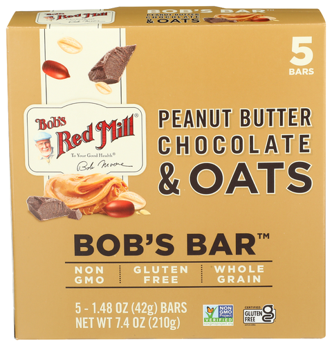 Bob's Red Mill Bar Oat Peanut Butter Chocolate 5 pk