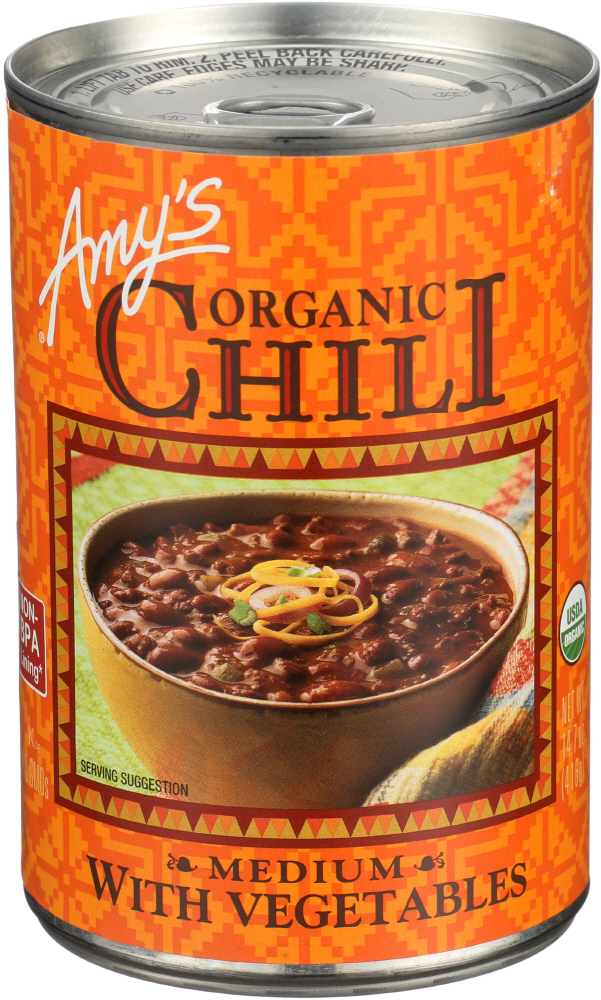 Amy's Kitchen Chili Medium Vegetable Gluten Free Organic