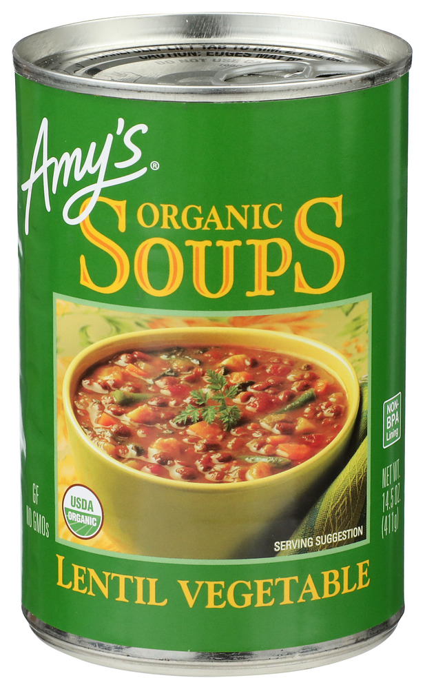 Amy's Kitchen Soup Lentil Vegetable Gluten Free
