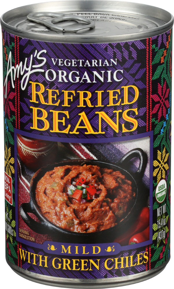 Amy's Kitchen Bean Refried Green Chili Gluten Free