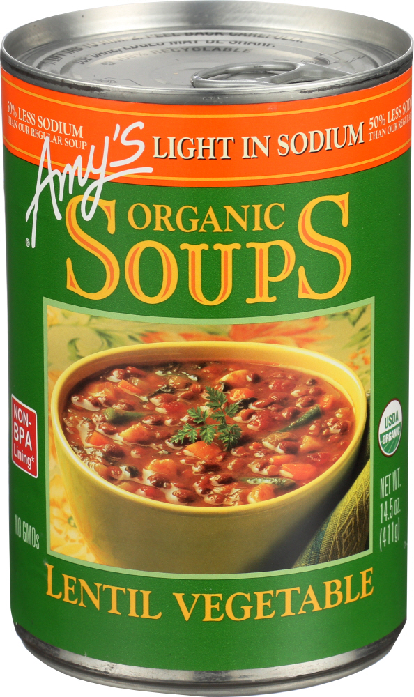 Amy's Kitchen Soup Vegetable Lentil Gluten Free Organic, 14.5 oz