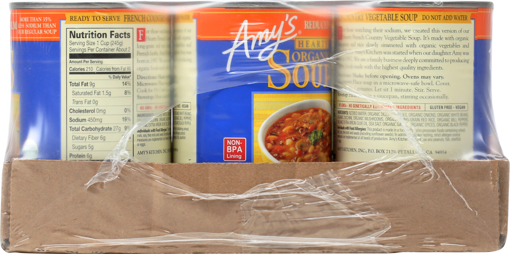 Amy's Kitchen Soup Vegetable Frnch Cntry Low Sodium