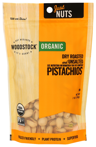 Woodstock Foods Pistachios Dry Roasted Unslt