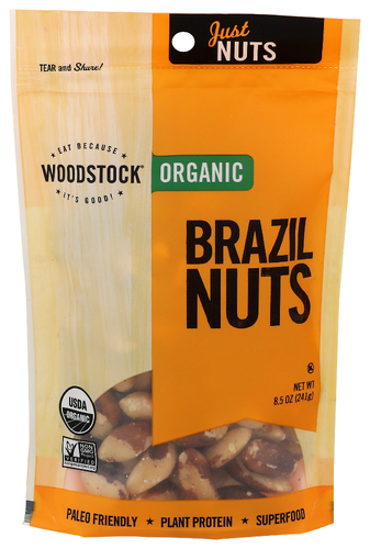 Woodstock Foods Nuts Brazil Organic, 8.5 oz