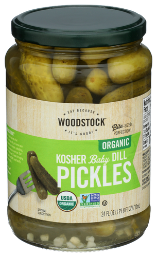 Woodstock Foods Pickle Dill Kshr Baby Organic