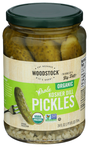 Woodstock Foods Pickles Dill Whole Kshr Organic