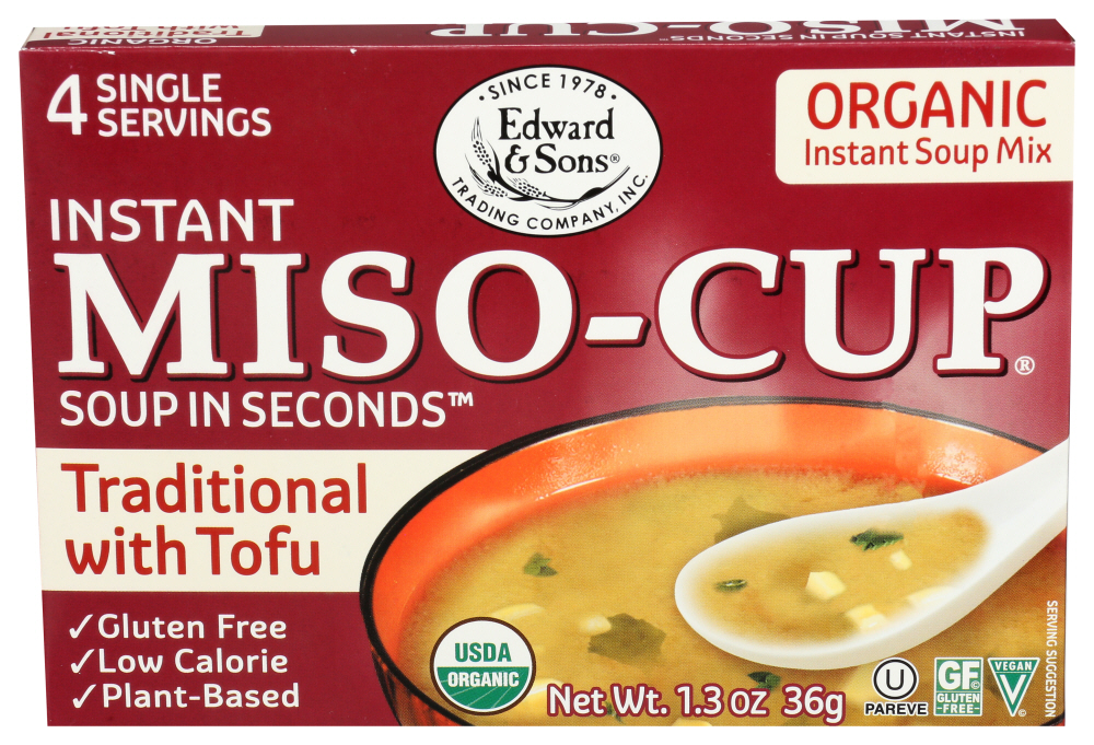 Edward & Sons Miso Cup Mix Trdnl Organic 4 pk