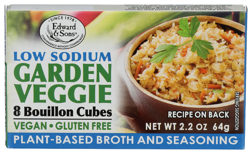 Edward & Sons Bouillon Cube Gluten Free Low Sodium Veggi