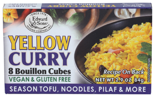 Edward & Sons Broth-yellow Curry Cube 2.9 Oz