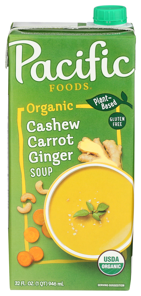Pacific Foods Soup Ready to Eat Cashew Carrot Ginger