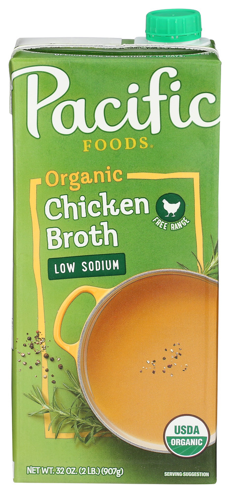 Pacific Foods Broth Chicken Low Sodium Organic, 32 oz