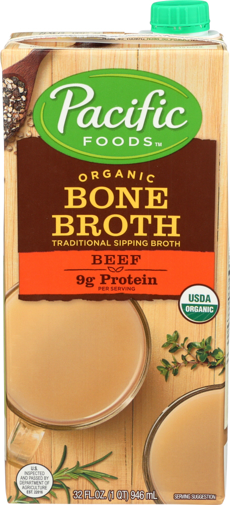 Pacific Foods Bone Broth Beef Organic, 32 oz