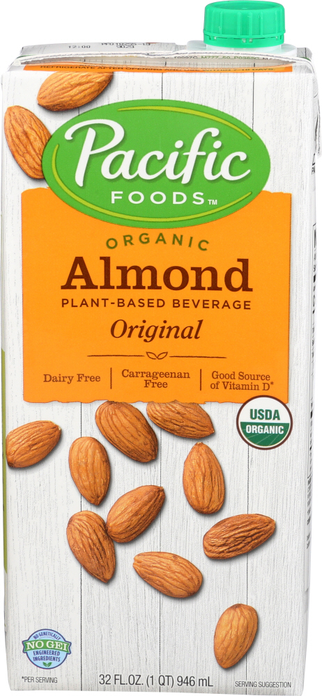 Pacific Foods Beverage Dark Almond Original Gluten Free Dairy Free Organic