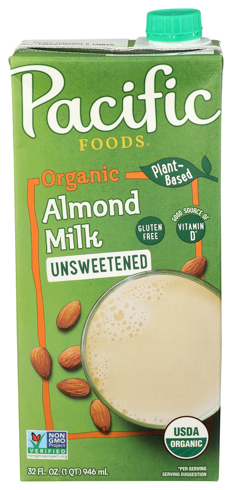 Pacific Foods Beverage Almond Unsweetened Original Organic Gluten Free