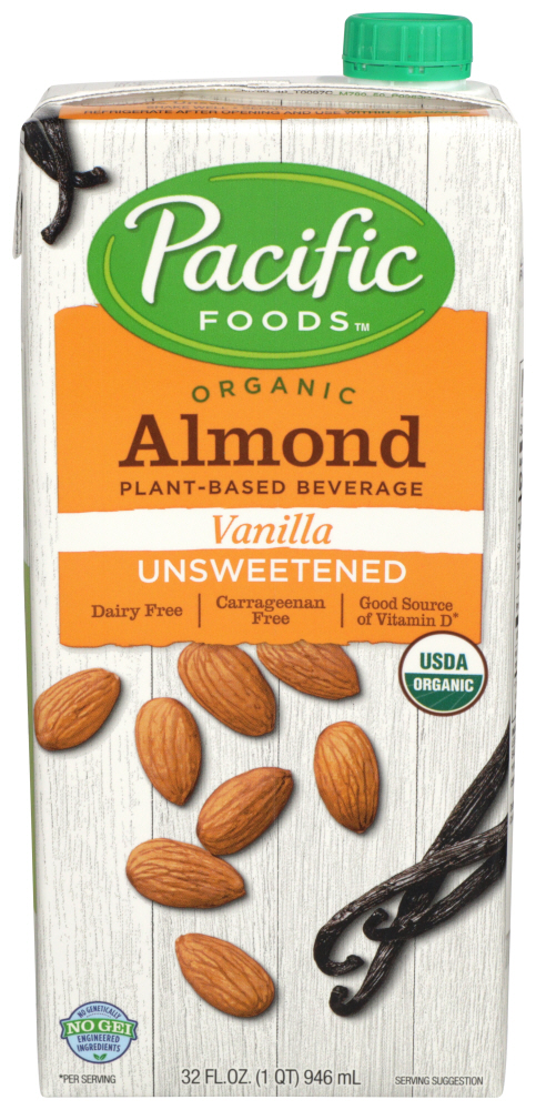 Pacific Foods Beverage Almond Unsweetened Vanilla Organic Gluten Free