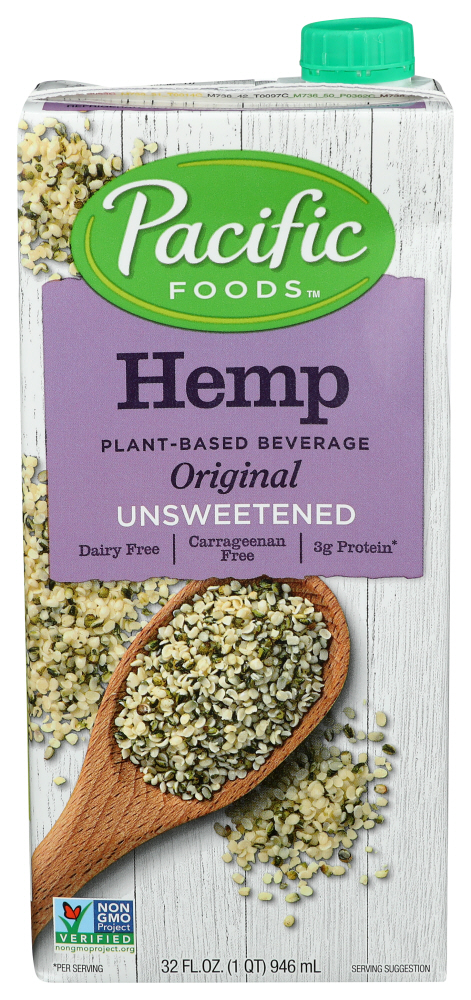 Pacific Foods Hemp Milk Unswtnd Original, 32 fl oz
