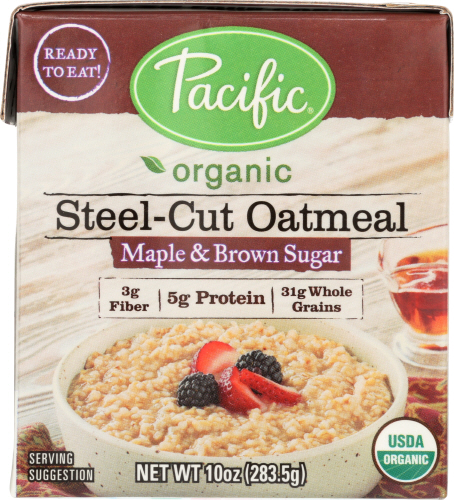 Pacific Foods Oatmeal Stl Cut Mpl Br Sg