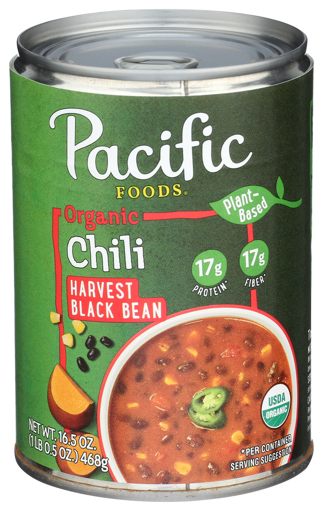 Pacific Foods Chili Hrv Black Bean Plntb