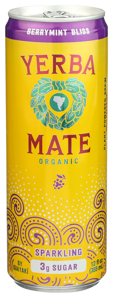 Guayaki Yerba Mate Yerba Mate Sparkling Blkbry Mint Organic