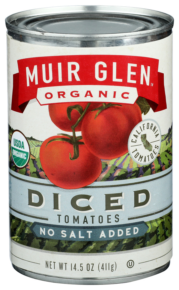 Muir Glen Tomato No Sugar Diced, 14.5 oz