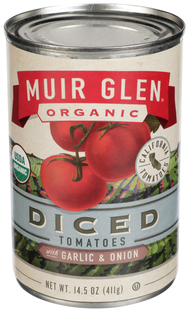 Muir Glen Tomato Diced Garlic Onion, 14.5 oz