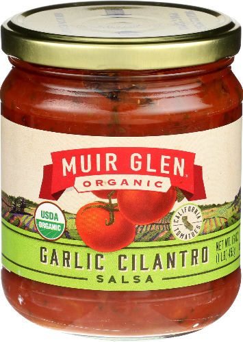 Muir Glen Salsa Medm Garlic C