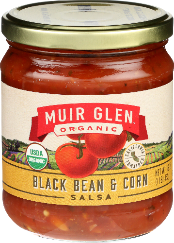 Muir Glen Salsa Medm Blkb Crn